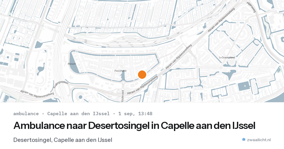 Ambulance naar Desertosingel in Capelle aan den IJssel — 1 sep 2026