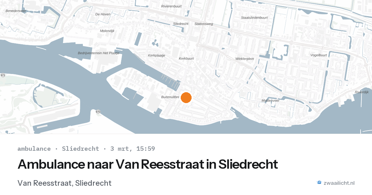 Ambulance naar Van Reesstraat in Sliedrecht — 3 mrt 2026