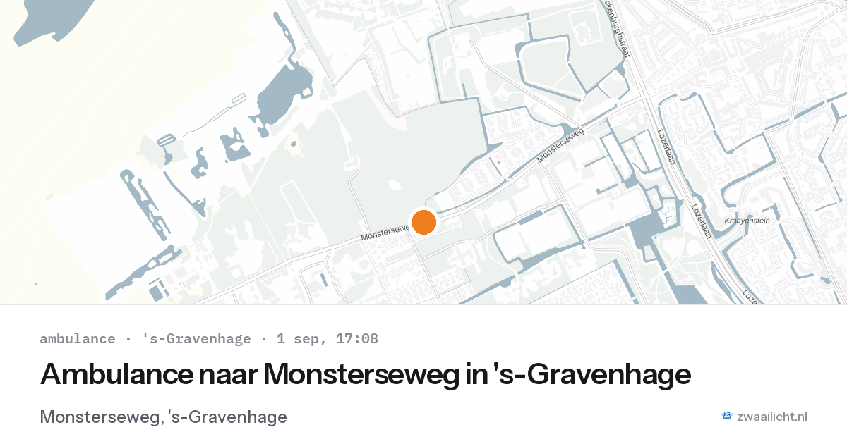 Ambulance naar Monsterseweg in 's-Gravenhage — 1 sep 2026