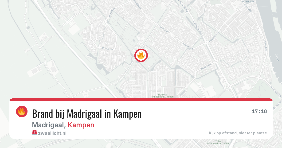 Brand bij Madrigaal in Kampen — 7 mei 2026