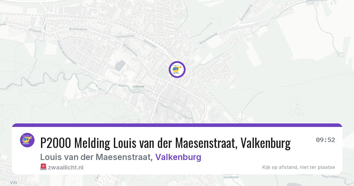 P2000 Melding Louis van der Maesenstraat, Valkenburg — 27 feb 2026