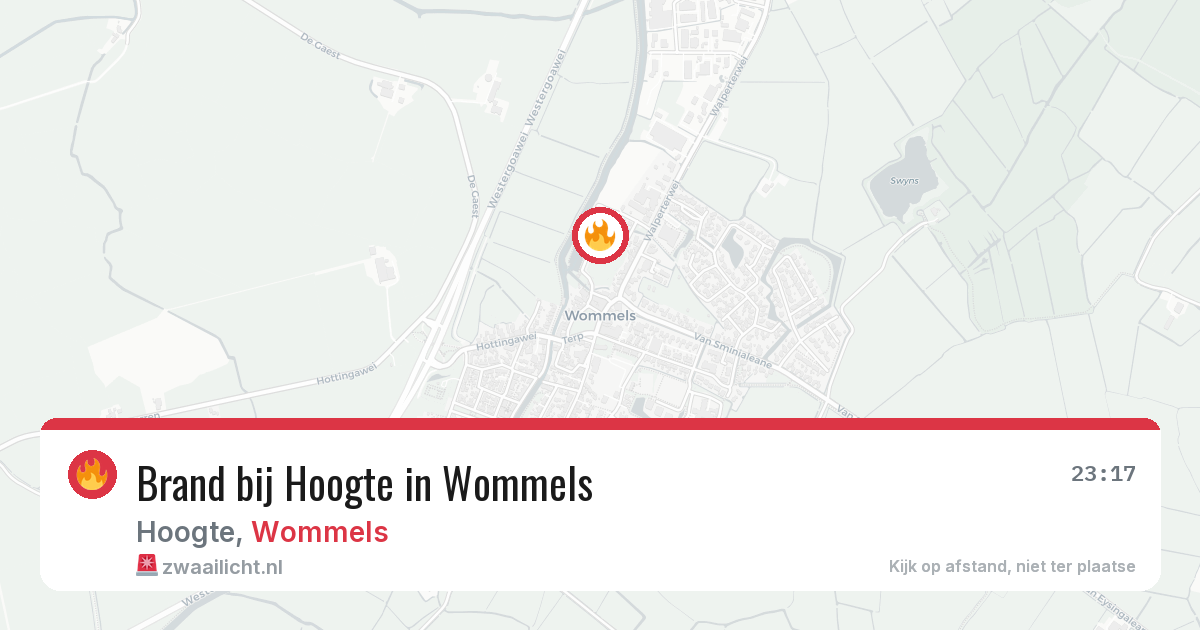 Brand bij Hoogte in Wommels — 19 jun 2026