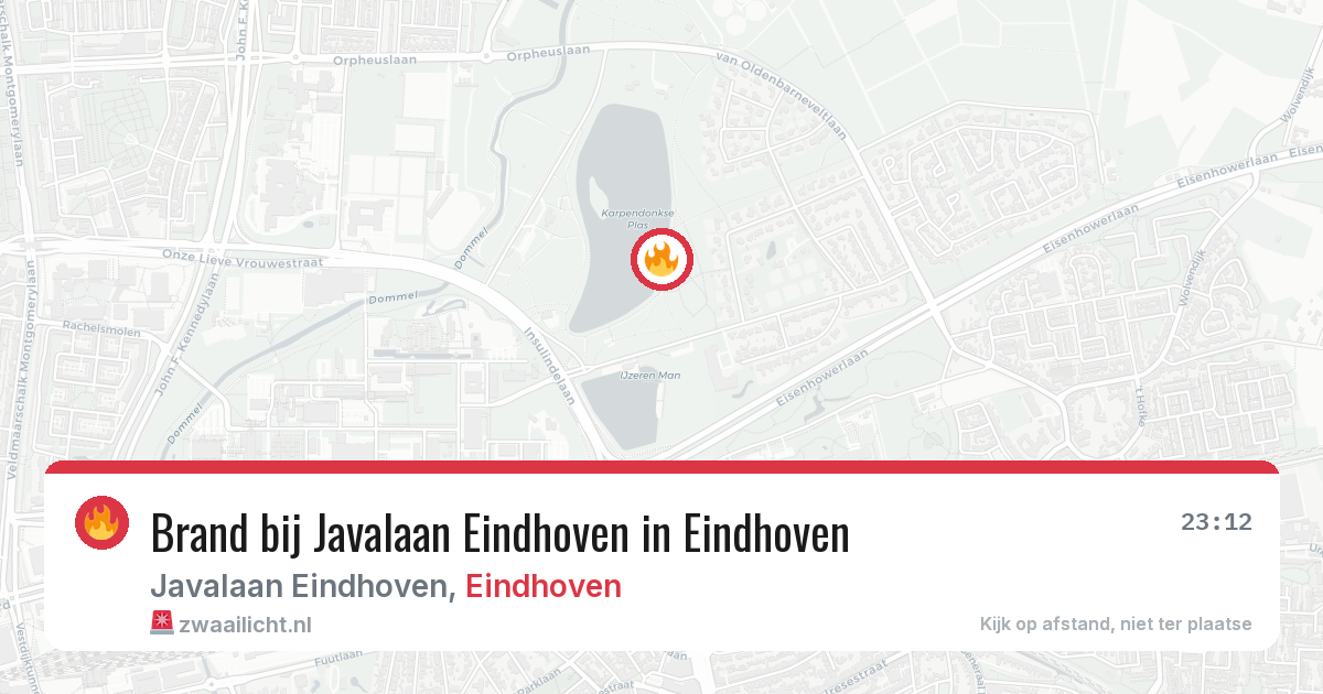 Brand bij Javalaan Eindhoven in Eindhoven — 18 apr 2026