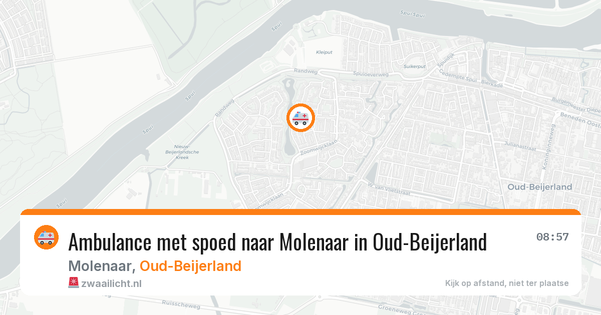 Ambulance met spoed naar Molenaar in Oud-Beijerland — 4 apr 2026