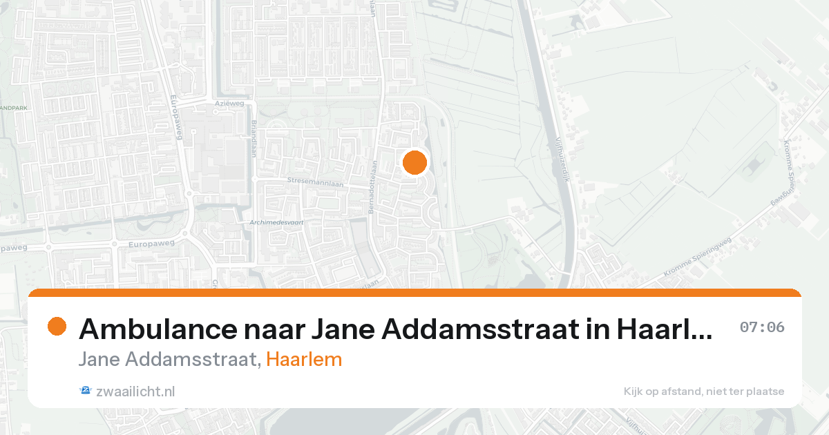 Ambulance naar Jane Addamsstraat in Haarlem — 8 jun 2026