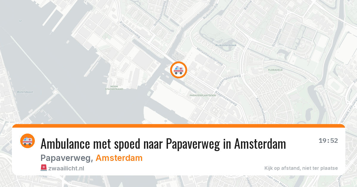 Ambulance met spoed naar Papaverweg in Amsterdam — 28 jun 2026
