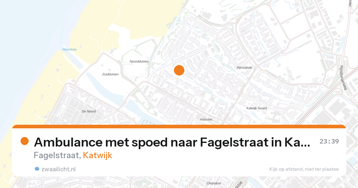Ambulance met spoed naar Fagelstraat in Katwijk — 7 mei 2026