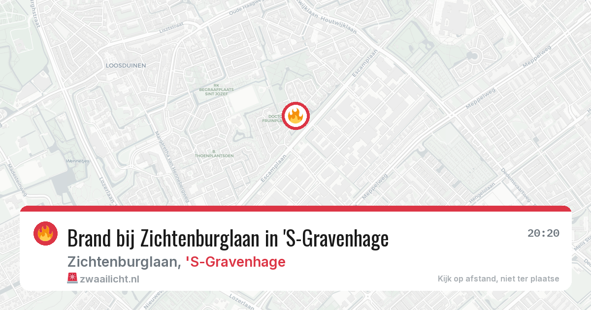 Brand bij Zichtenburglaan in 'S-Gravenhage — 18 jul 2026