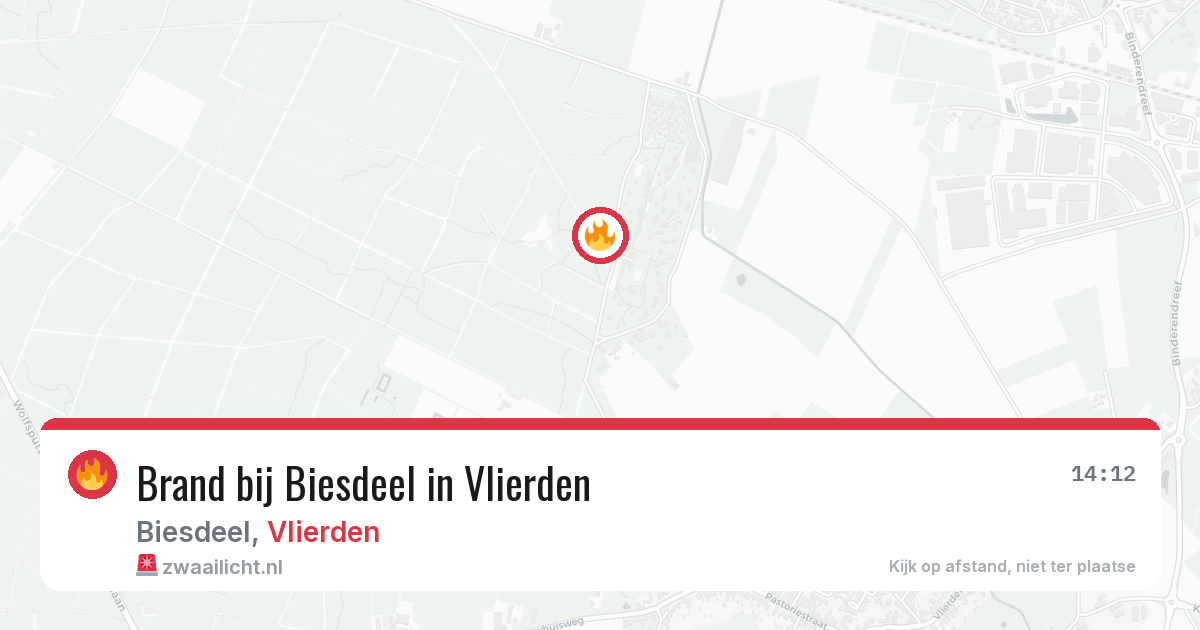 Brand bij Biesdeel in Vlierden — 8 aug 2026