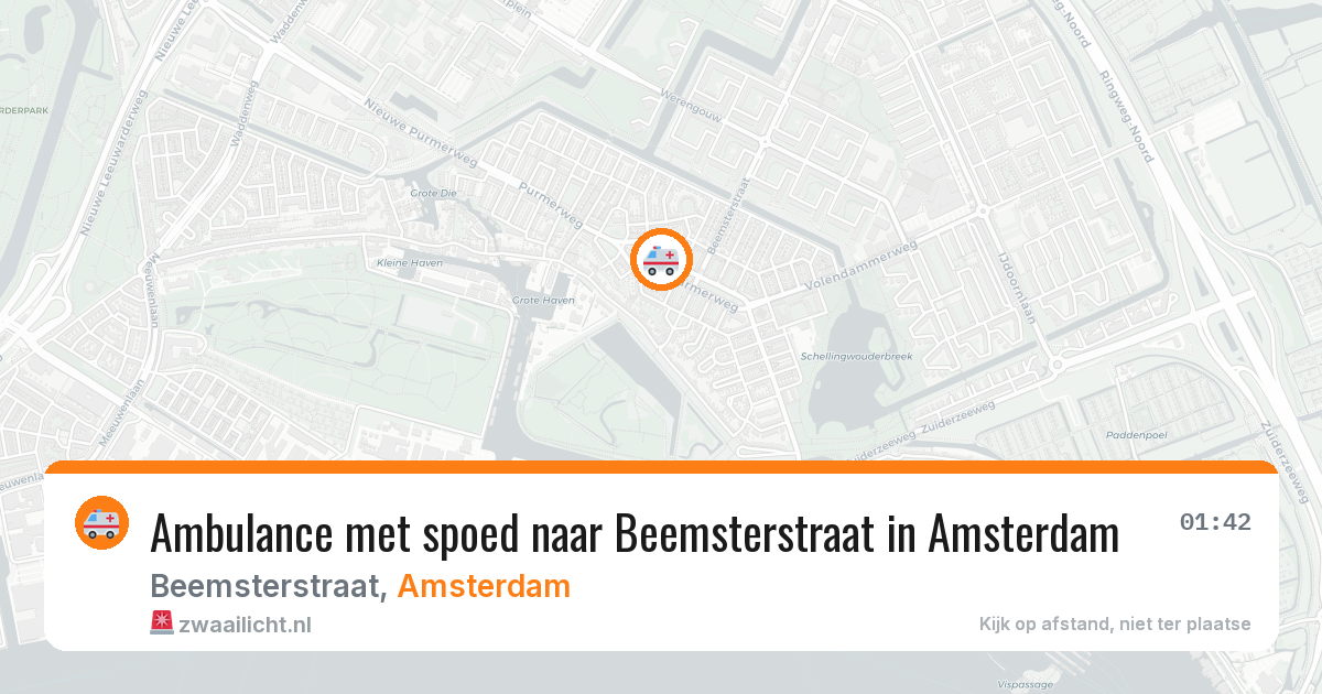 Ambulance met spoed naar Beemsterstraat in Amsterdam — 12 apr 2026