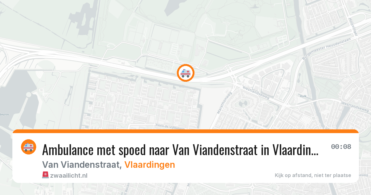Ambulance met spoed naar Van Viandenstraat in Vlaardingen — 22 jun 2026
