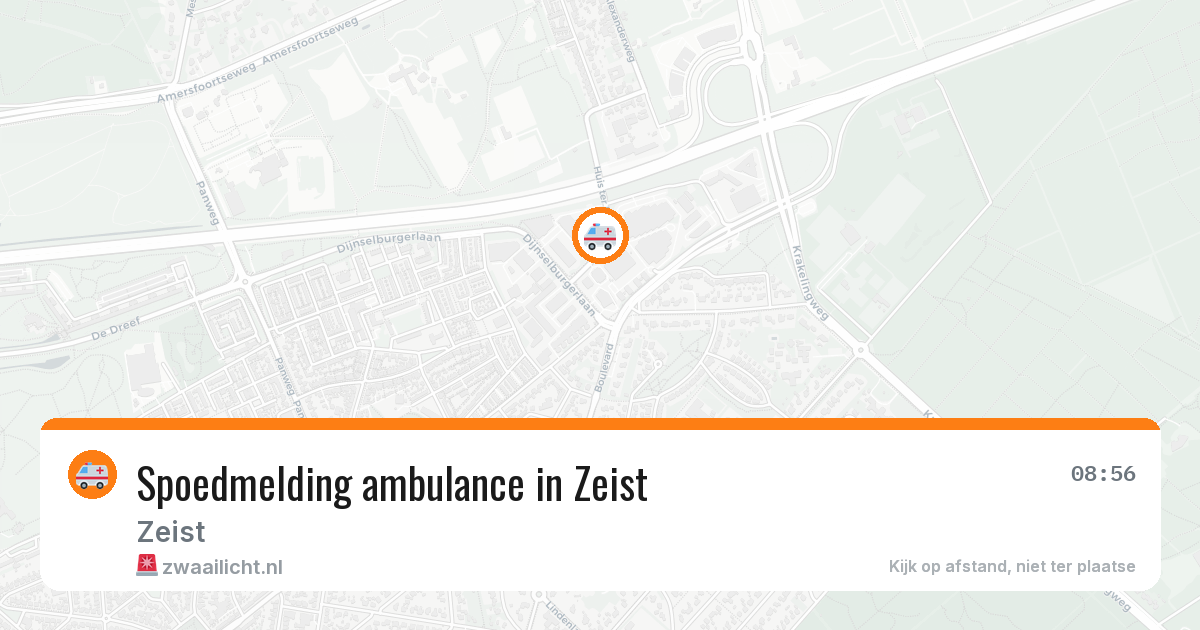 Spoedmelding ambulance in Zeist — 11 aug 2026
