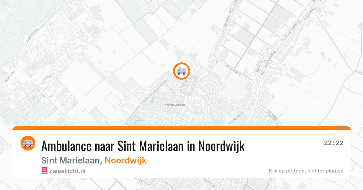 Ambulance naar Sint Marielaan in Noordwijk — 10 aug 2026
