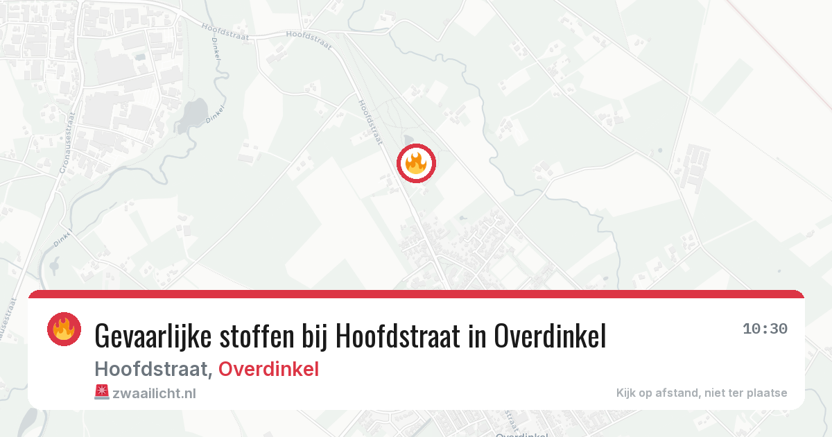 Gevaarlijke stoffen bij Hoofdstraat in Overdinkel — 27 jul 2026