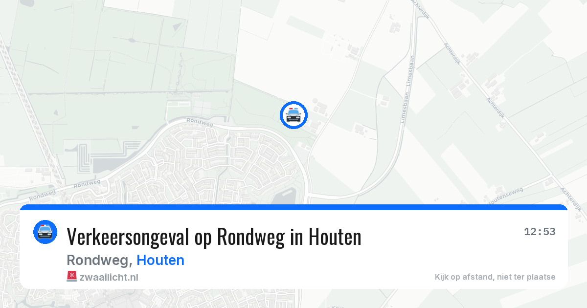 Verkeersongeval op Rondweg in Houten — 30 jan 2026