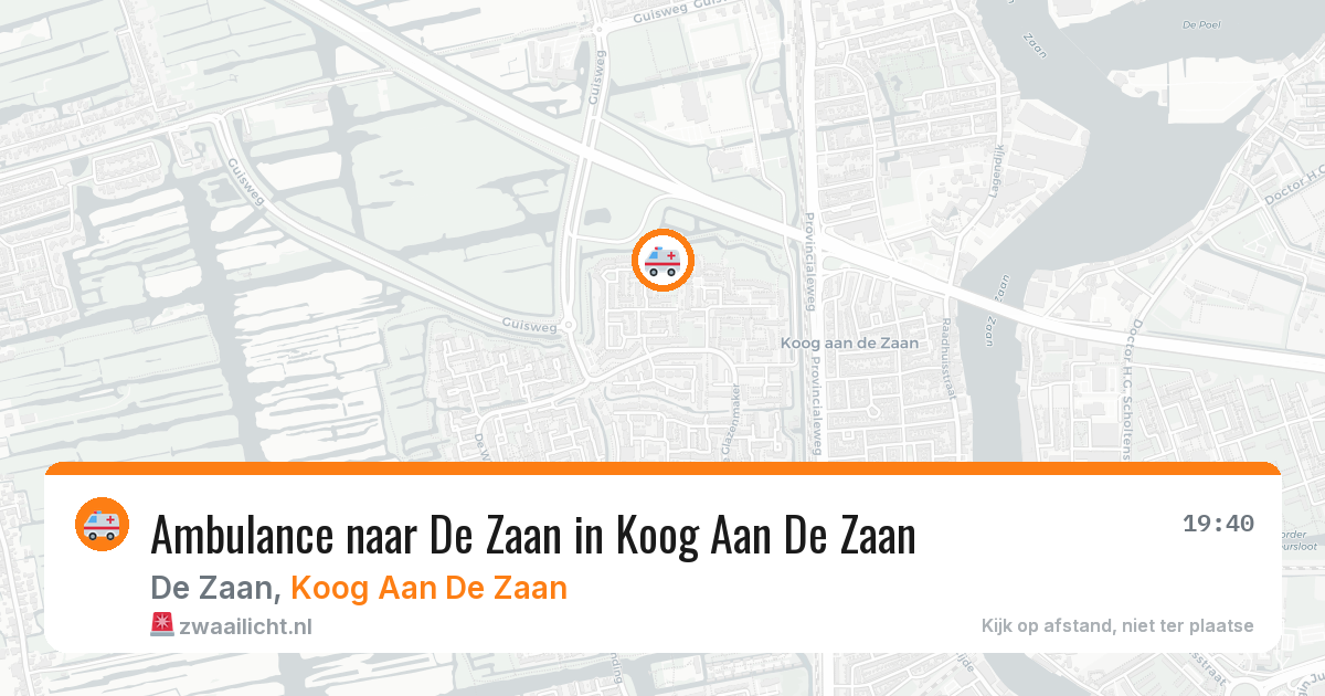 Ambulance naar De Zaan in Koog Aan De Zaan — 10 aug 2026