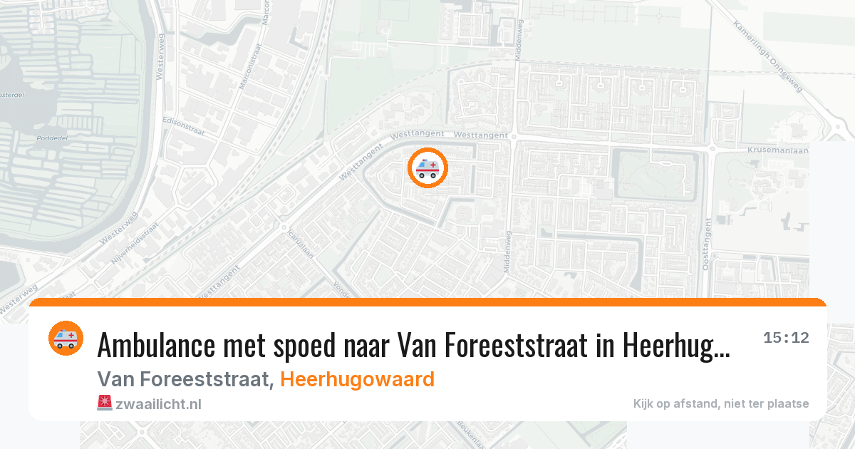 Ambulance met spoed naar Van Foreeststraat in Heerhugowaard — 18 jan 2026