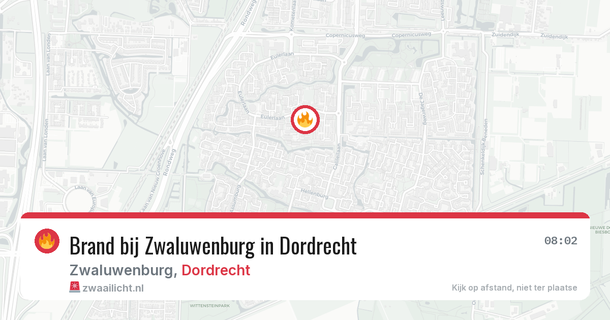 Brand bij Zwaluwenburg in Dordrecht — 14 jun 2026