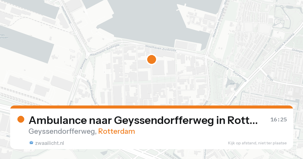 Ambulance naar Geyssendorfferweg in Rotterdam — 19 aug 2026