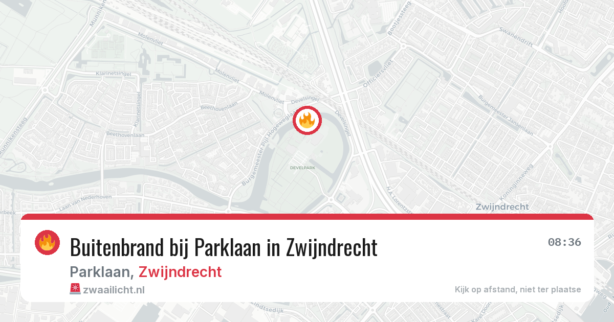 Buitenbrand bij Parklaan in Zwijndrecht — 10 apr 2026