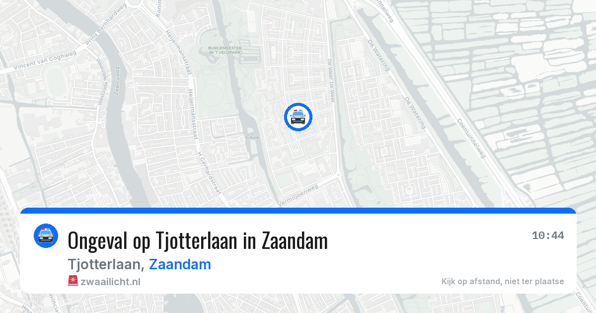 Ongeval op Tjotterlaan in Zaandam — 19 mei 2026