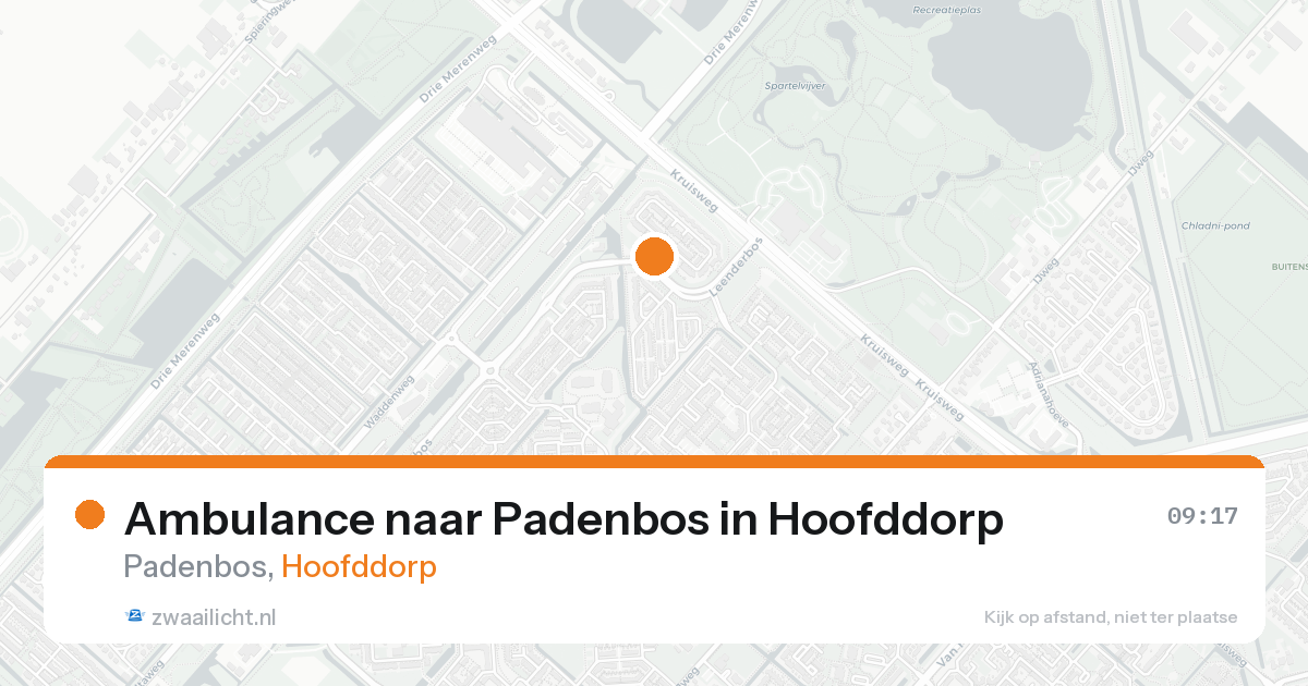 Ambulance naar Padenbos in Hoofddorp — 24 aug 2026