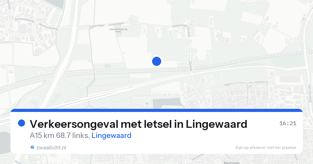 Verkeersongeval met letsel in Lingewaard — 19 aug 2026