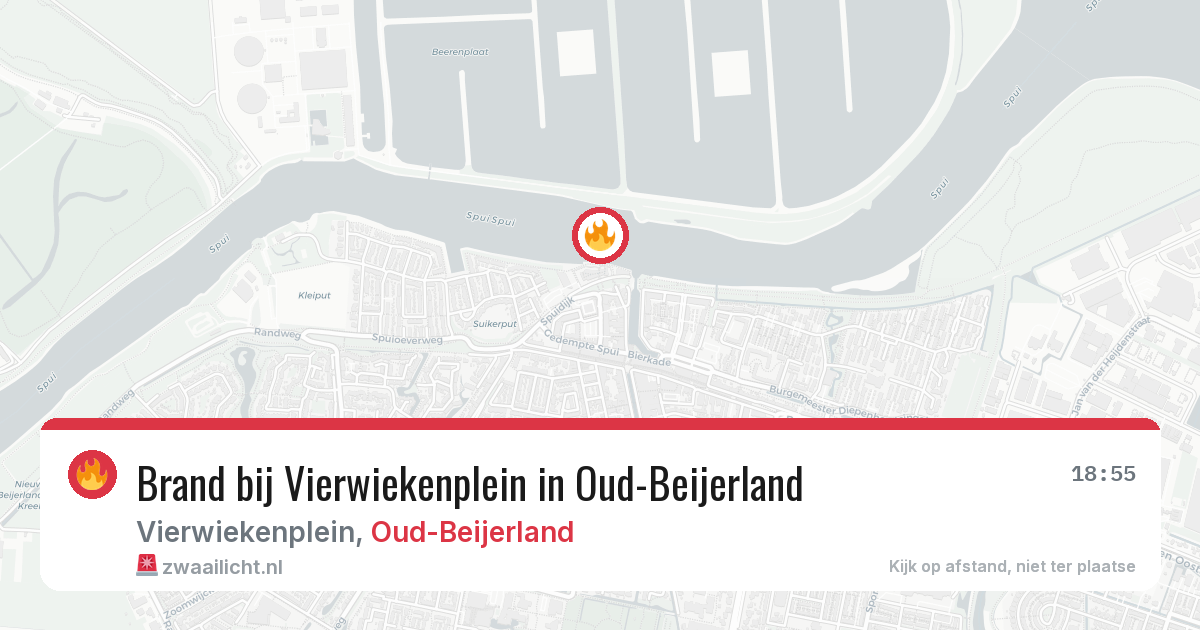 Brand bij Vierwiekenplein in Oud-Beijerland — 12 jul 2026