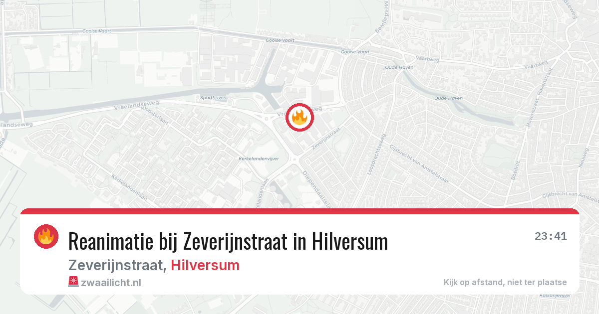 Reanimatie bij Zeverijnstraat in Hilversum — 19 jun 2026