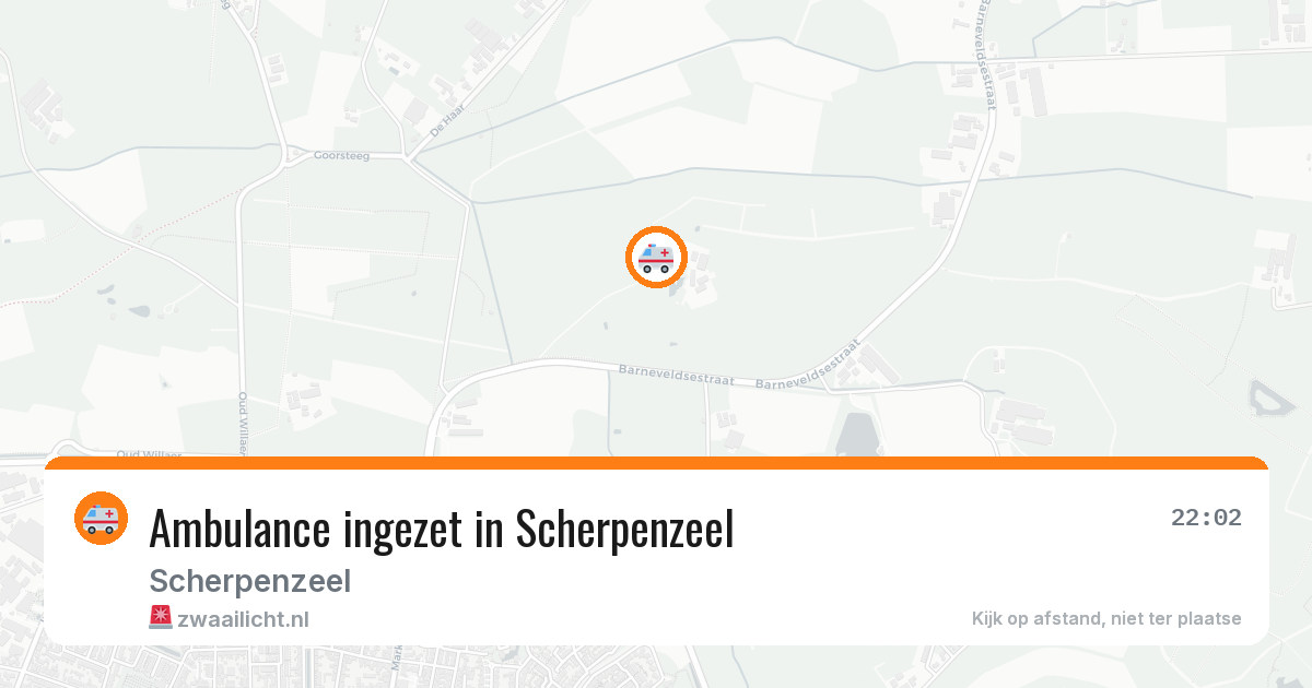 Ambulance ingezet in Scherpenzeel — 13 aug 2026