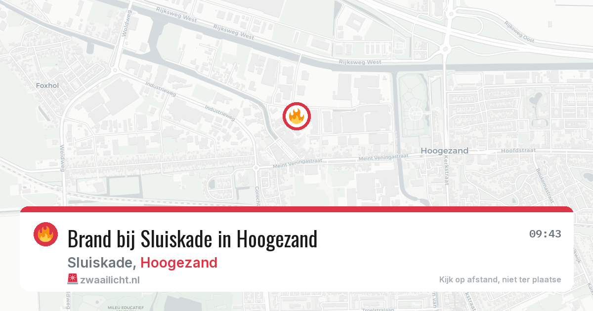 Brand bij Sluiskade in Hoogezand — 20 jun 2026