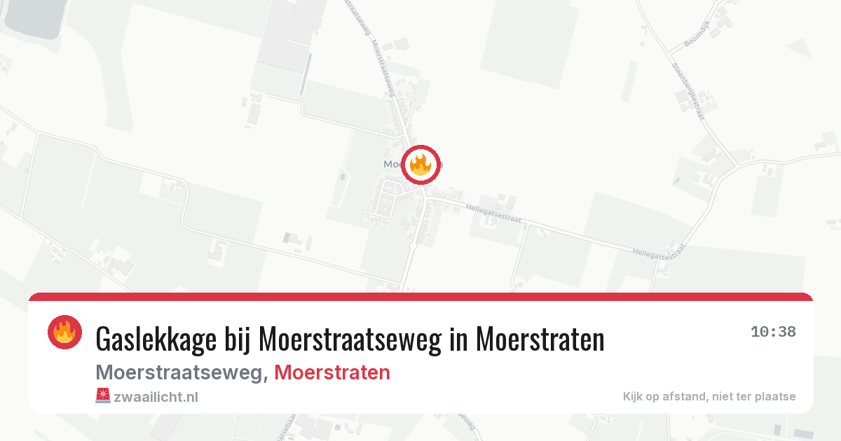 Gaslekkage bij Moerstraatseweg in Moerstraten — 15 apr 2026