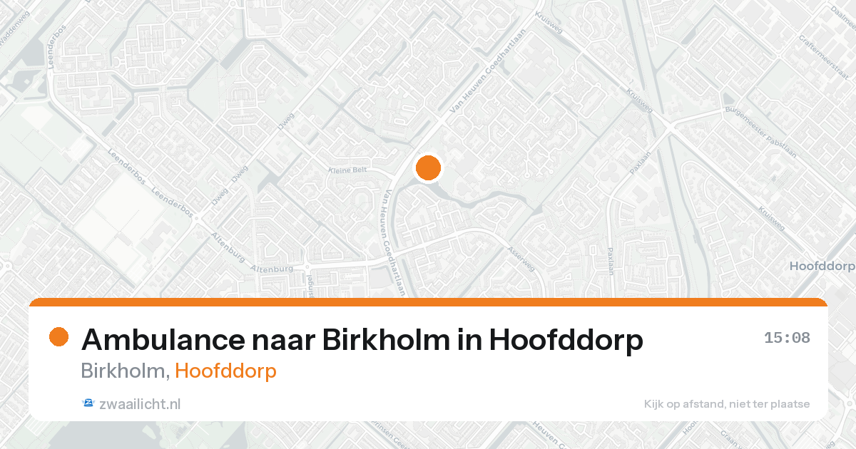 Ambulance naar Birkholm in Hoofddorp — 22 aug 2026