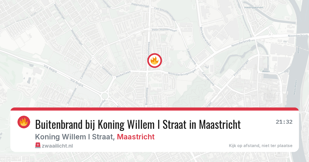 Buitenbrand bij Koning Willem I Straat in Maastricht — 11 aug 2026