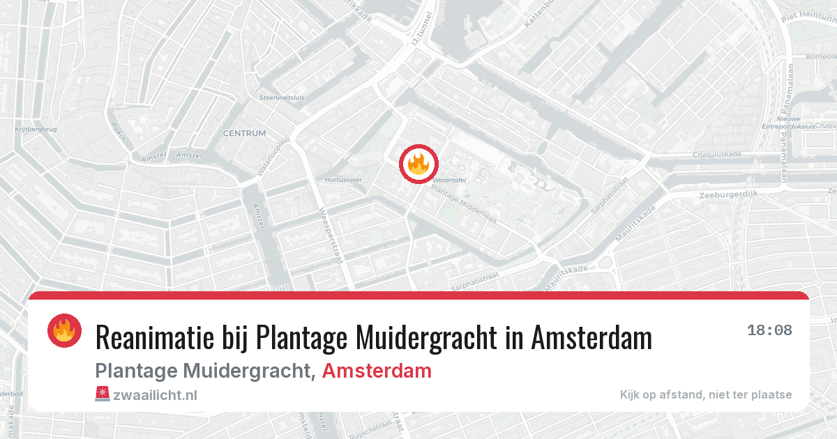 Reanimatie bij Plantage Muidergracht in Amsterdam — 29 jun 2026