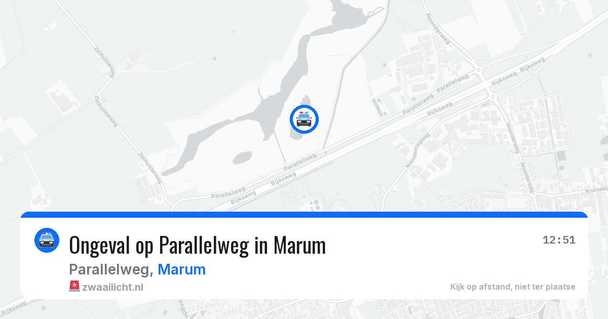 Ongeval op Parallelweg in Marum — 25 jul 2026