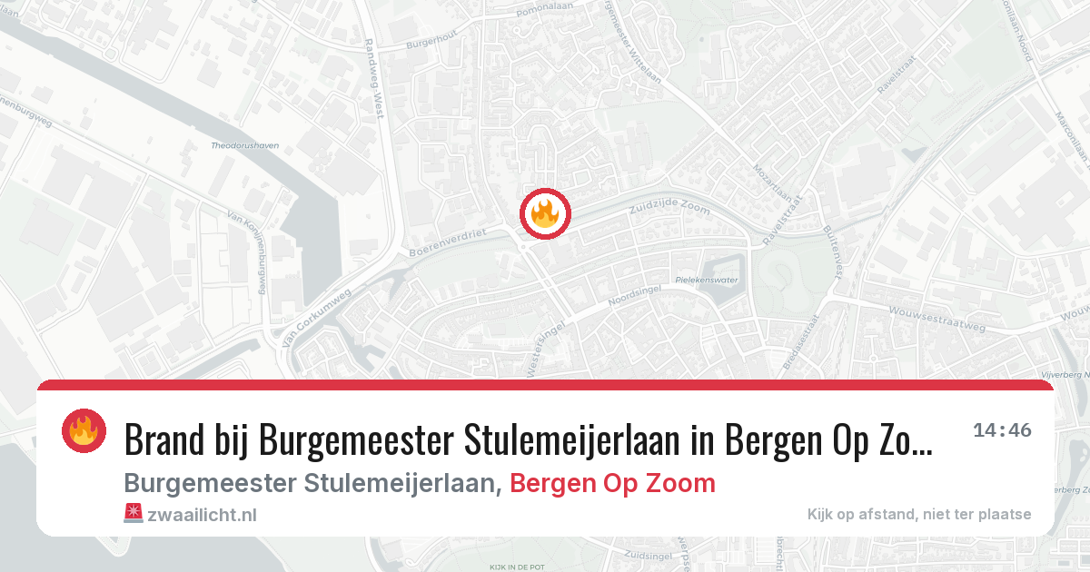 Brand bij Burgemeester Stulemeijerlaan in Bergen Op Zoom — 27 apr 2026