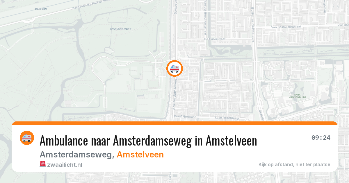 Ambulance naar Amsterdamseweg in Amstelveen — 17 mei 2026