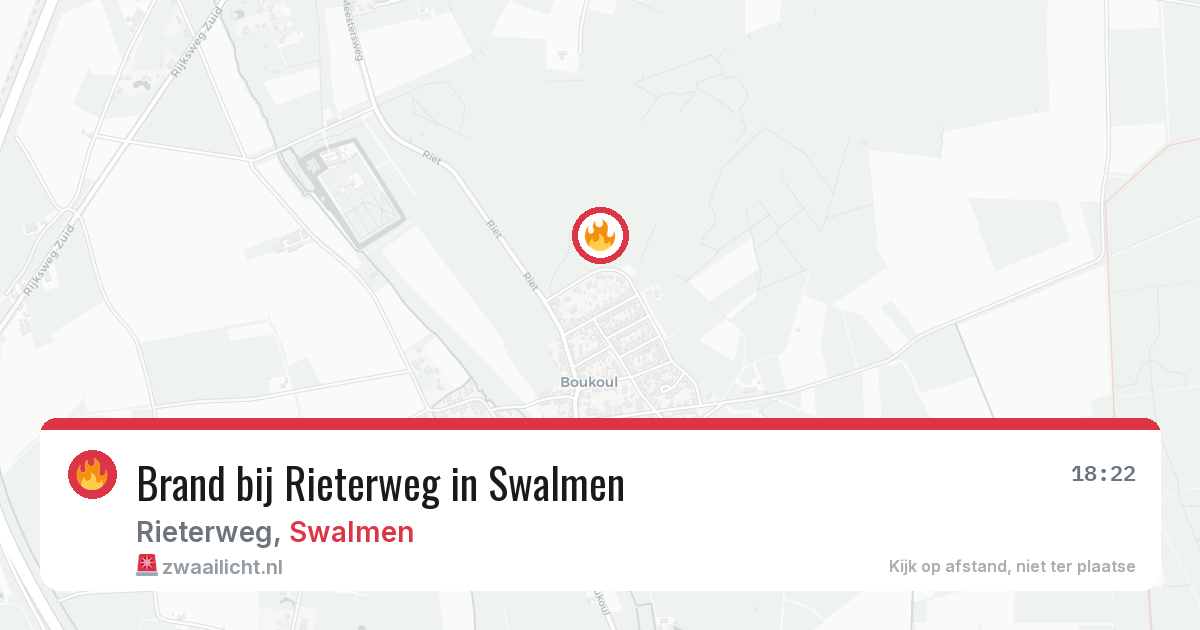 Brand bij Rieterweg in Swalmen — 9 jul 2026