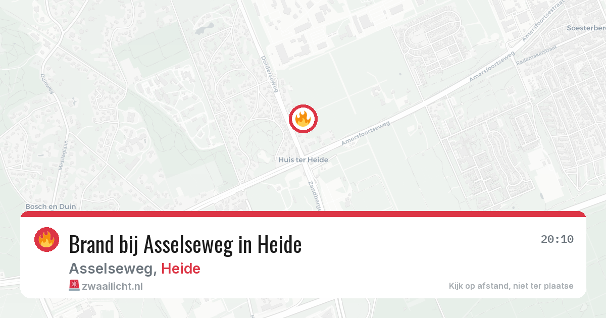 Brand bij Asselseweg in Heide — 1 mei 2026