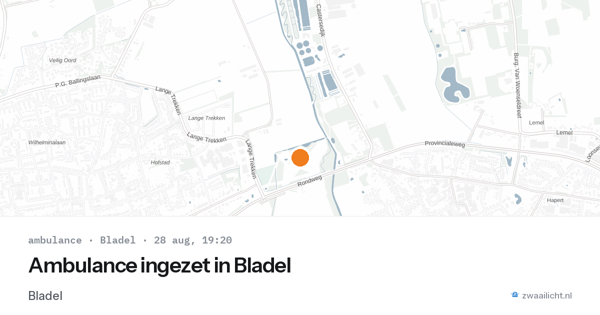 Ambulance ingezet in Bladel — 28 aug 2026