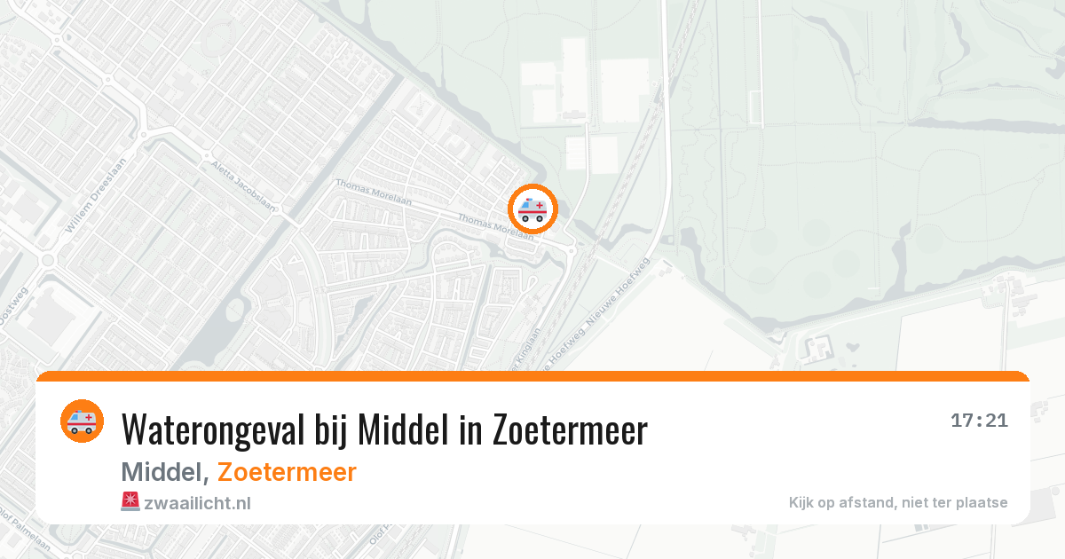 Waterongeval bij Middel in Zoetermeer — 19 jun 2026