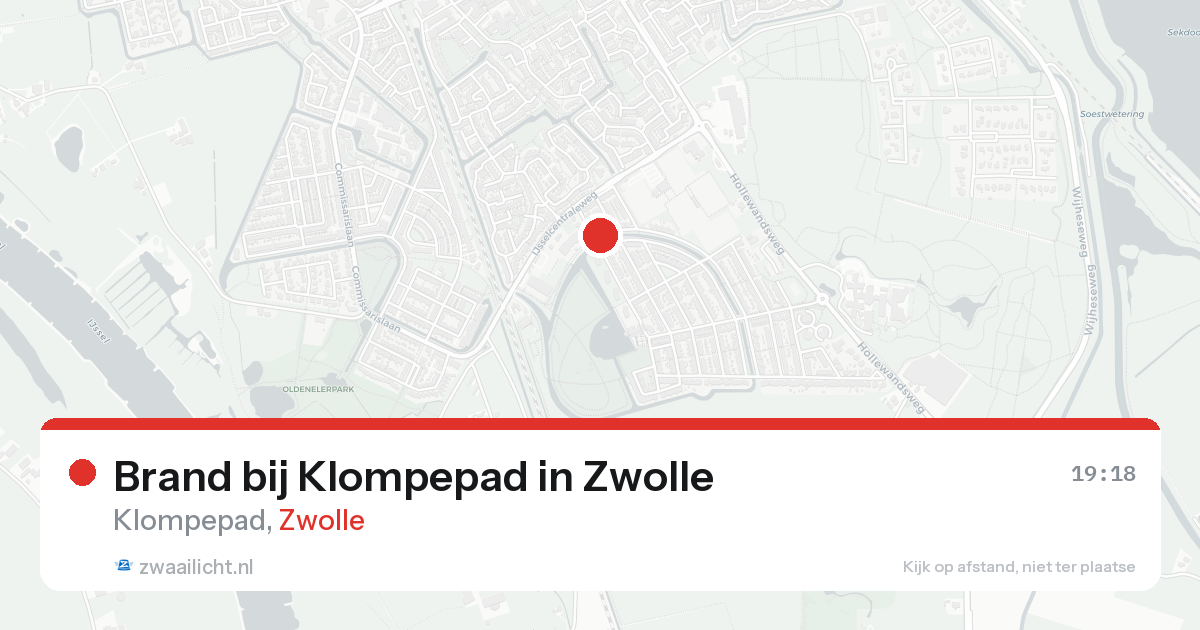 Brand bij Klompepad in Zwolle — 17 aug 2026