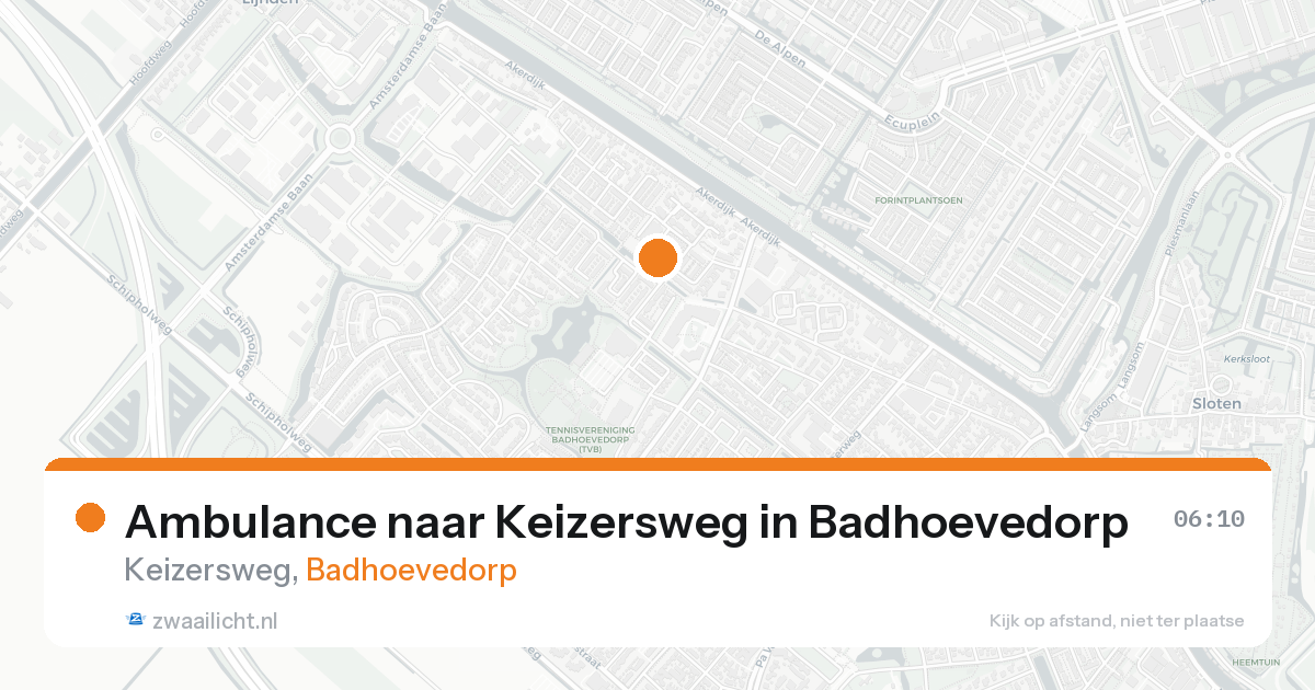 Ambulance naar Keizersweg in Badhoevedorp — 21 mei 2026