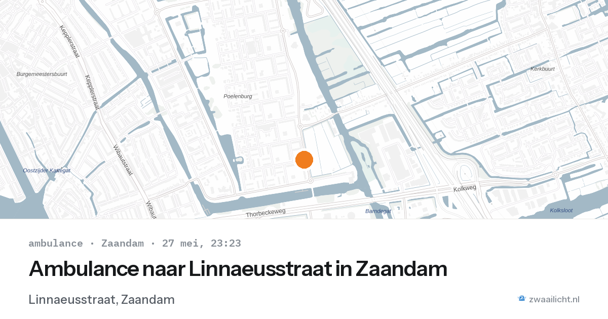 Ambulance naar Linnaeusstraat in Zaandam — 27 mei 2026