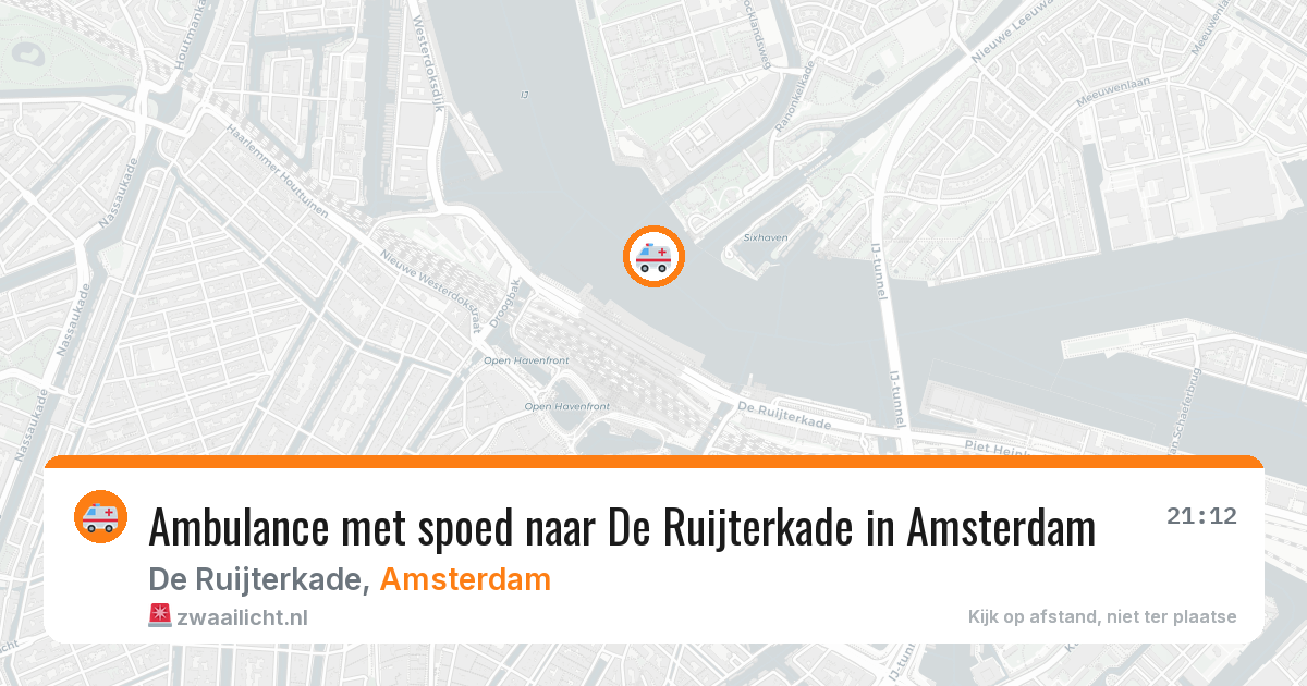 Ambulance met spoed naar De Ruijterkade in Amsterdam — 11 aug 2026