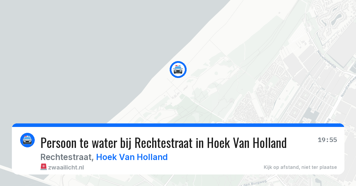 Persoon te water bij Rechtestraat in Hoek Van Holland — 2 aug 2026