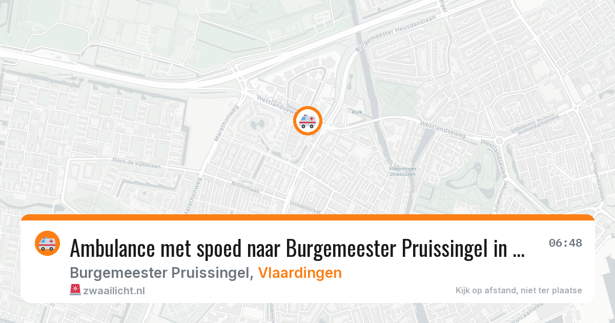 Ambulance met spoed naar Burgemeester Pruissingel in Vlaardingen — 9 apr 2026
