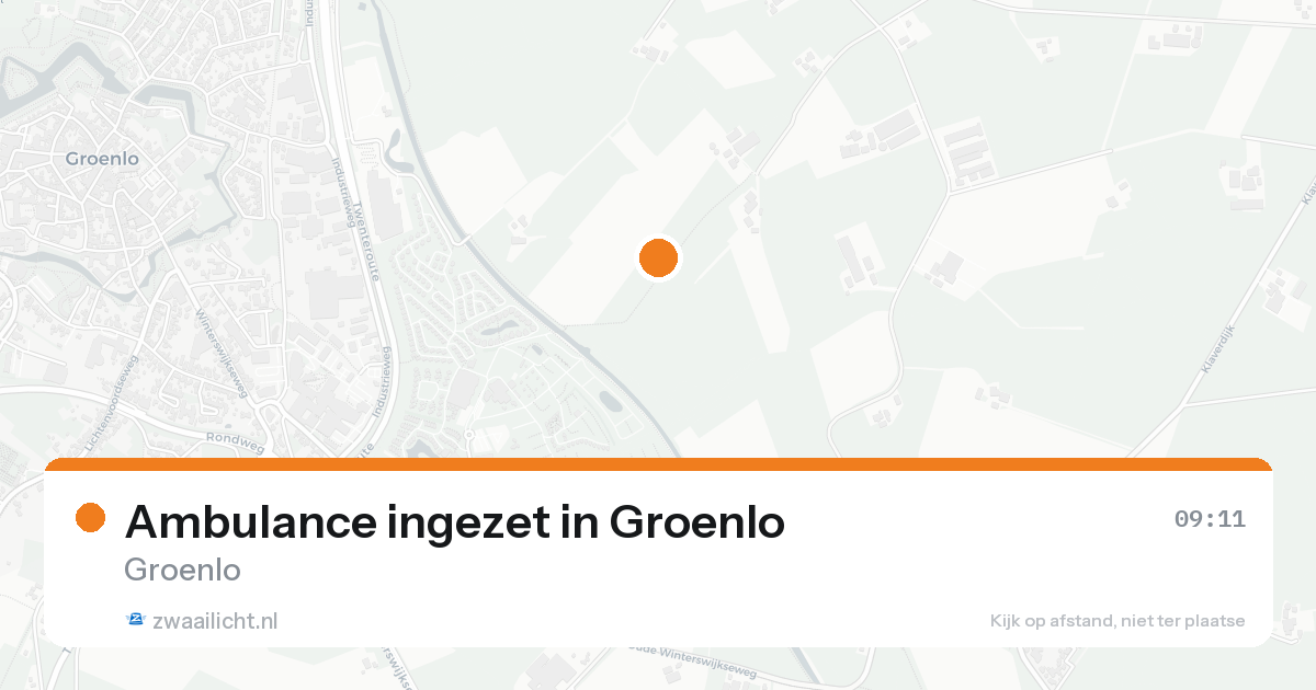 Ambulance ingezet in Groenlo — 14 aug 2026