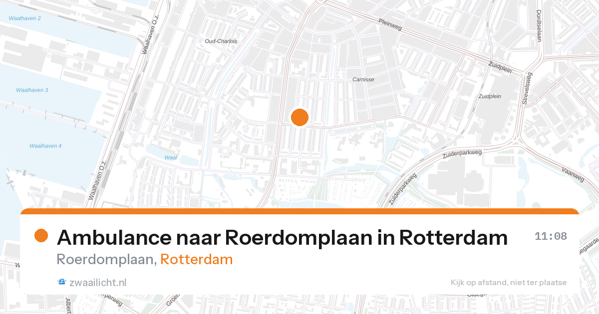 Ambulance naar Roerdomplaan in Rotterdam — 27 aug 2026